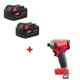 美沃奇MILWAUKEE  M18 XC5.0 電池 2PK +2760-20 1/4" 六角起子批套裝 MILWAUKEE美沃奇(美行)